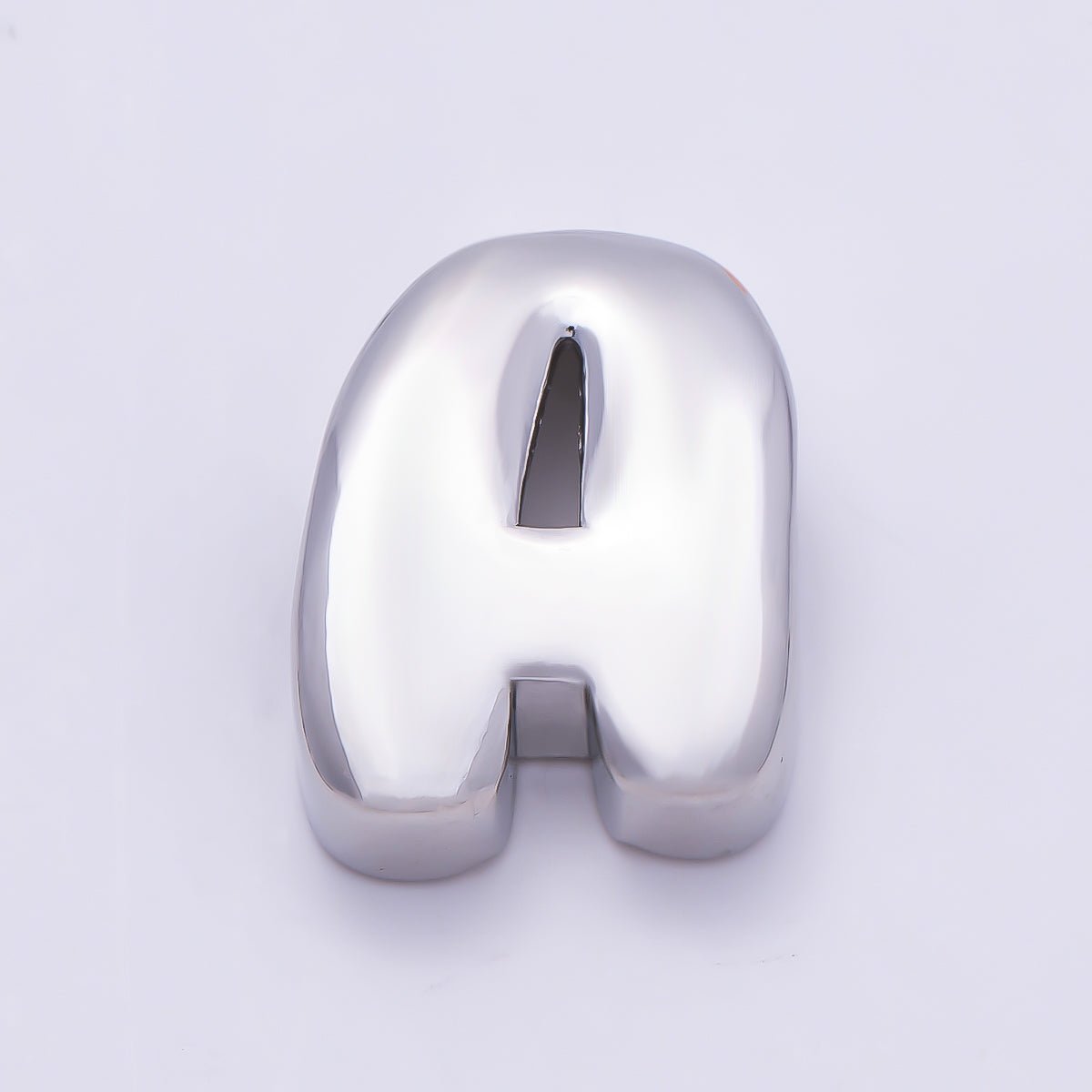 Silver 20mm Minimalist Chubby Initial Letter A-Z Alphabet Personalized Bead | Beads-00440 ~ Beads-00439 (Copy)